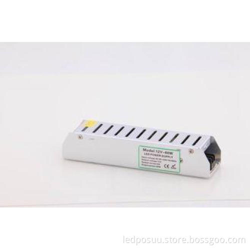LED Module use DC 12V 60W Slim LED Driver IP20 with Metal H